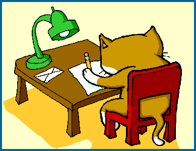 cat writing