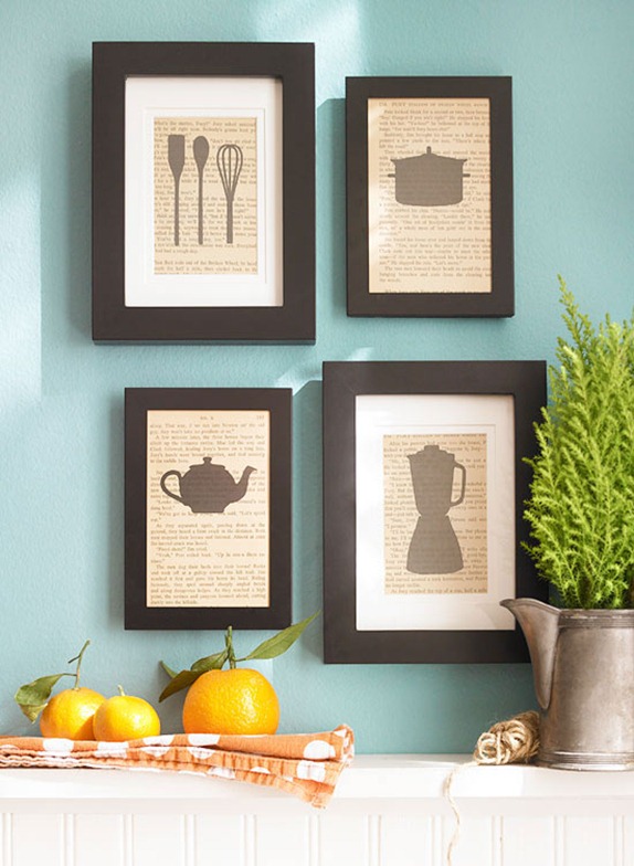 Katecreativesalvage: Decorate a blank wall with simple art and New finds.