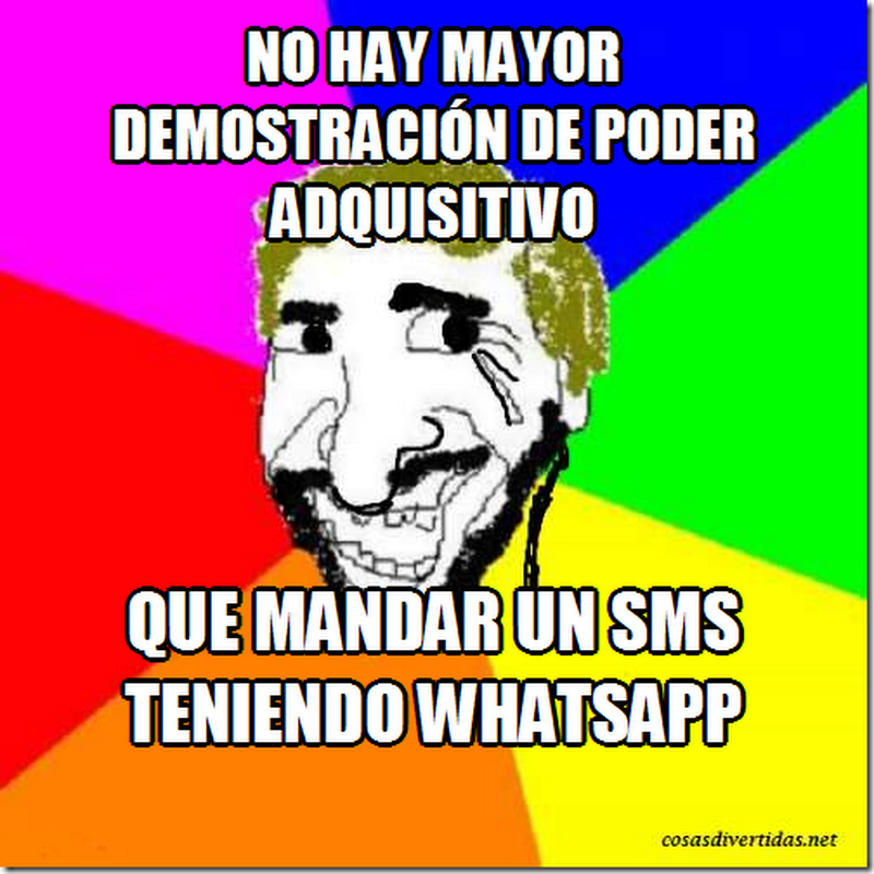 humor mandar un SMS teniendo Whatsapp 