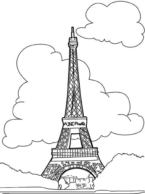 THE EIFFEL TOWER COLORING PAGE