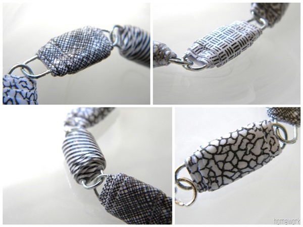 homework: a creative blog: Inkling: paper clip & junk mail bracelet