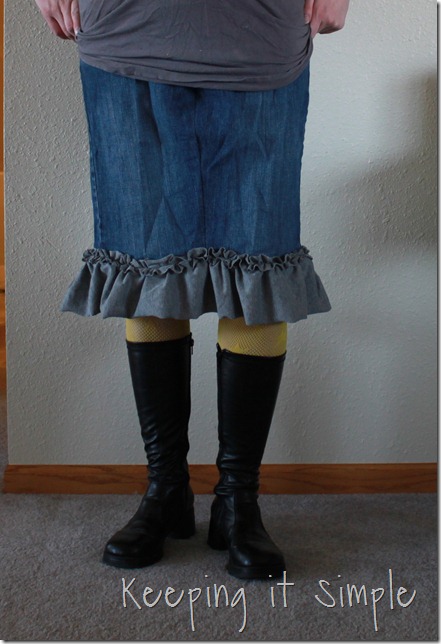 jean skirt refashion (5)