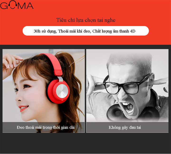 Tai nghe chụp tai Bluetooth Qilian BH2