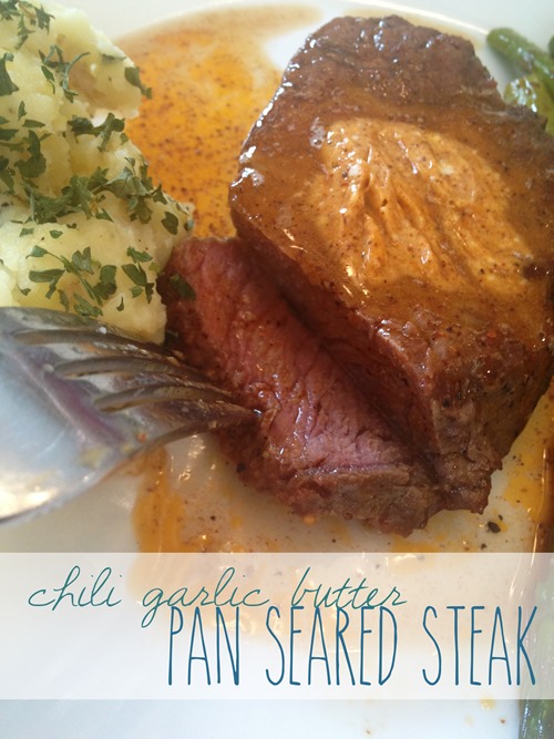Chili Garlic Pan Seared Steak
