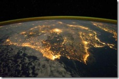 Peninsula Iberica - imagem NASA.Dez 2011