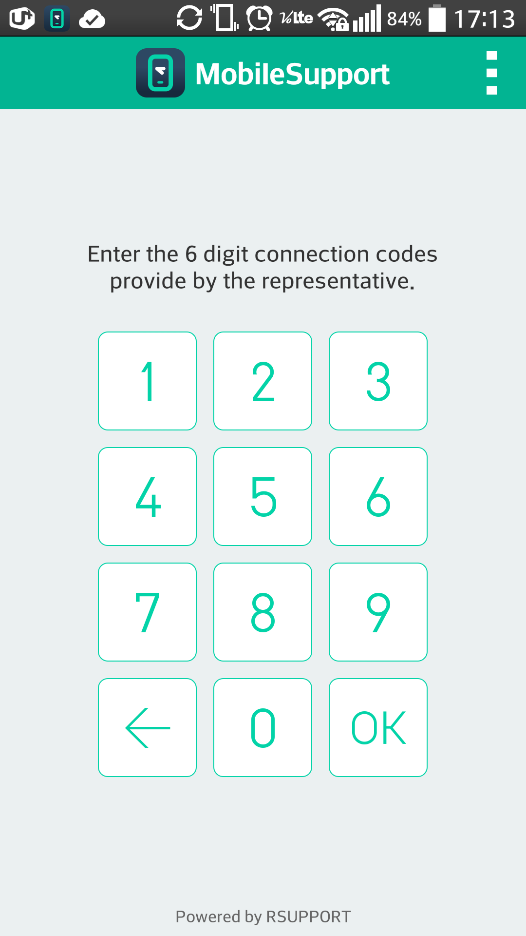 Android application MobileSupport - RemoteCall screenshort