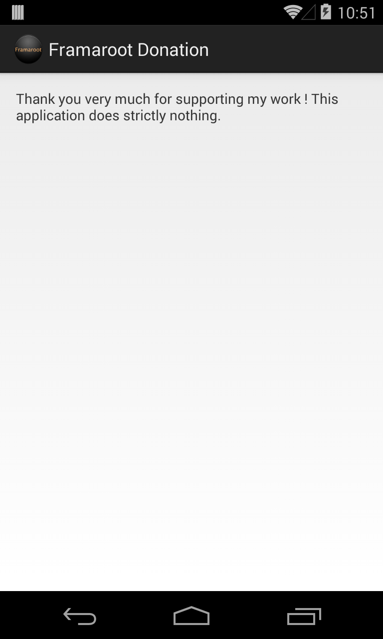 Android application Framaroot Donation screenshort