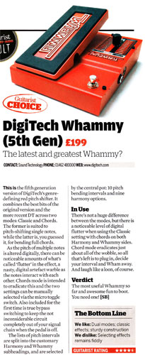 DigiTech Whammy 5th Gen Guitarist magazine review