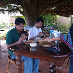 They have this open-air restaurant. It is under a big Tamarind tree (Oh that is the name of the resort. I remember now!) It is quiet beautiful. However the chilling wind made us feel like running into some shelter! Its not a place for breakfast, maybe a little later when it warmer, we can try sitting here. IMAG1442.jpg