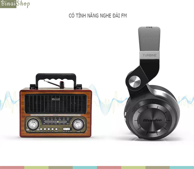 Tai nghe nhạc chụp tai Bluetooth Bluedio T2S