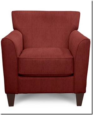 Allegra chair_401 in red fabric chosen by Carole