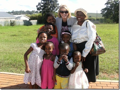 Me with children in Nhlangano branch
