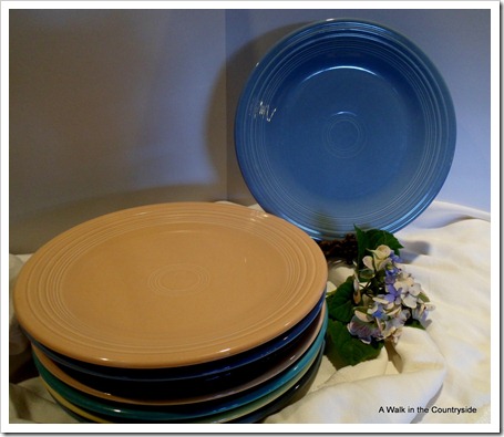 a walk in the countryside: Fiesta Ware Dinner Plates