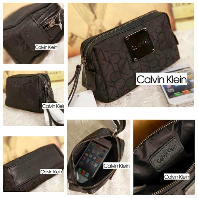 calvin klein canvas pouch