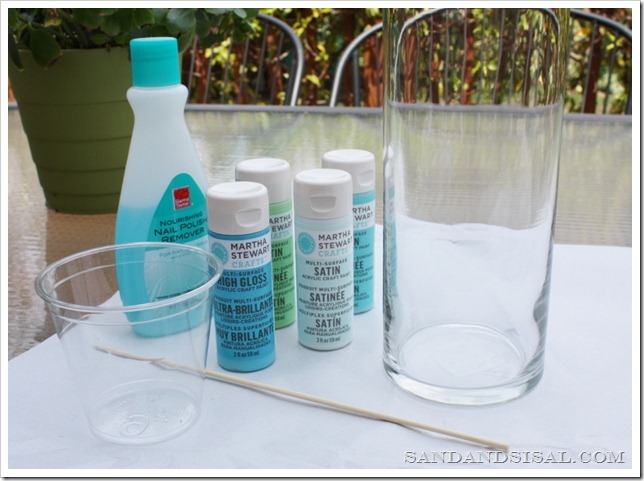 how to paint glass vases