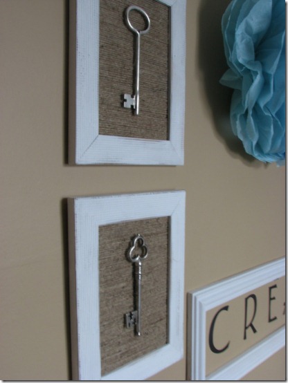 diy projects with jute--create a textured background for framed items with jute