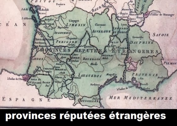 mapa Occitània province réputée étrangères