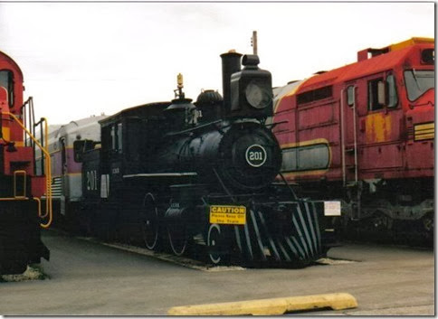 Illinois Central 2-4-4T #201 at the Illinois Railway Museum on May 23, 2004