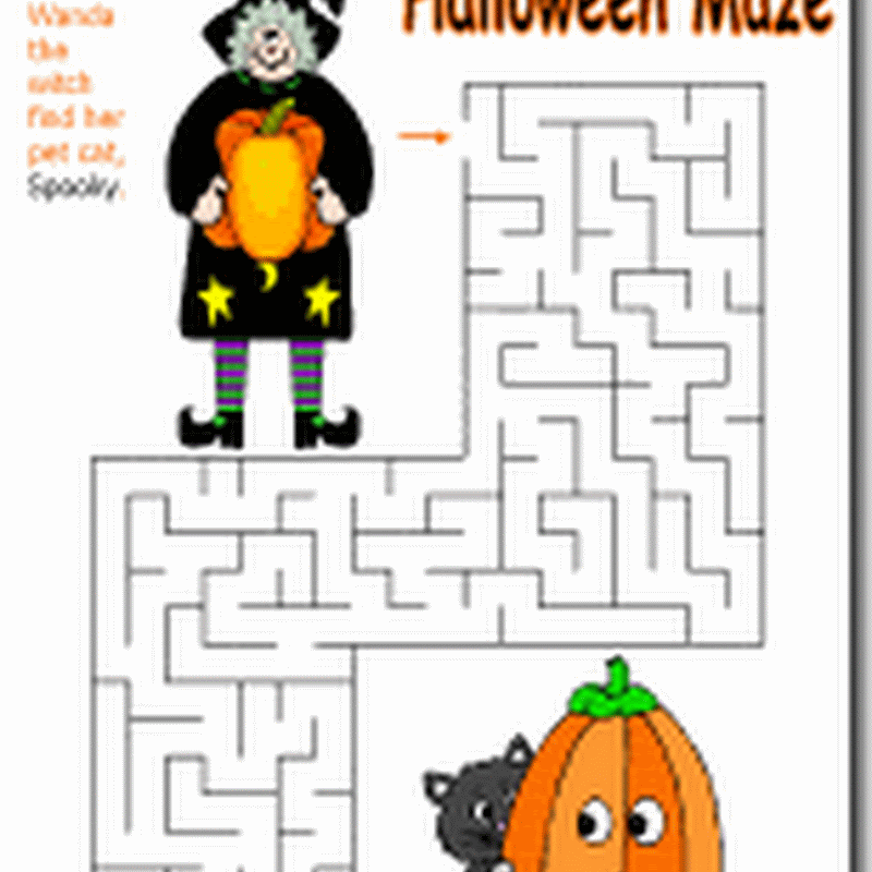 Laberintos Halloween para niños