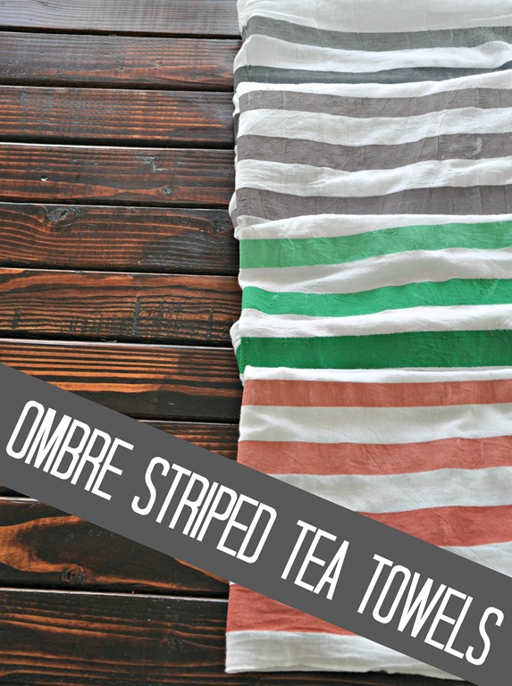 quick and easy crafts ombre striped tea towel