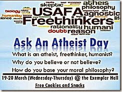 USAFA Free Thinkers ad - Ask an Atheist Day