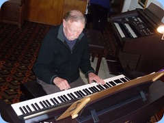 Colin Crann playing the Club's Clavinova