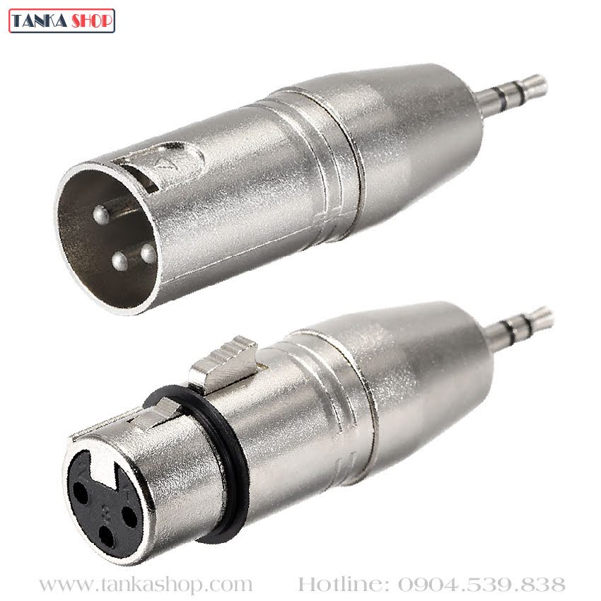 Jack chuyển 3.5 đực sang XLR đực Jack chuyển 3.5 đực sang XLR đực