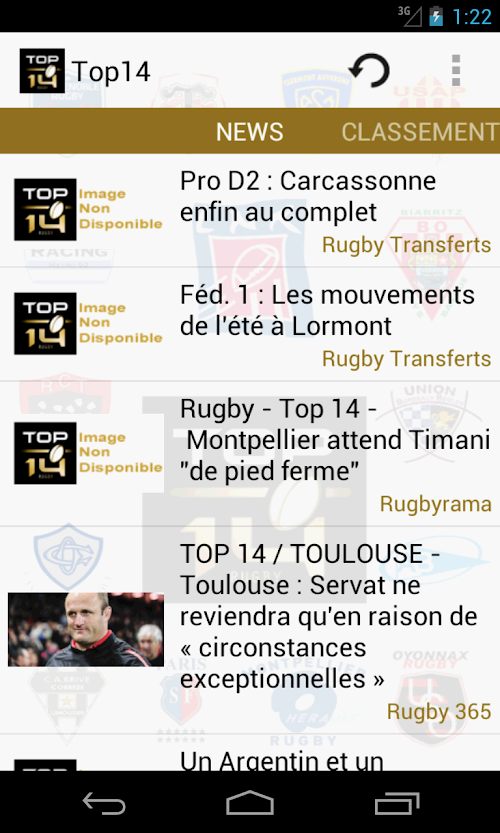 Android application Top14 screenshort