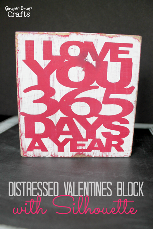 Distressed Valentines Block with Silhouette #Valentines #tutorial #spon at GingerSnapCrafts.com_thumb[2]