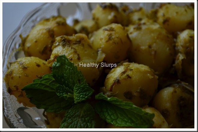 Minty Garlicky Potatoes