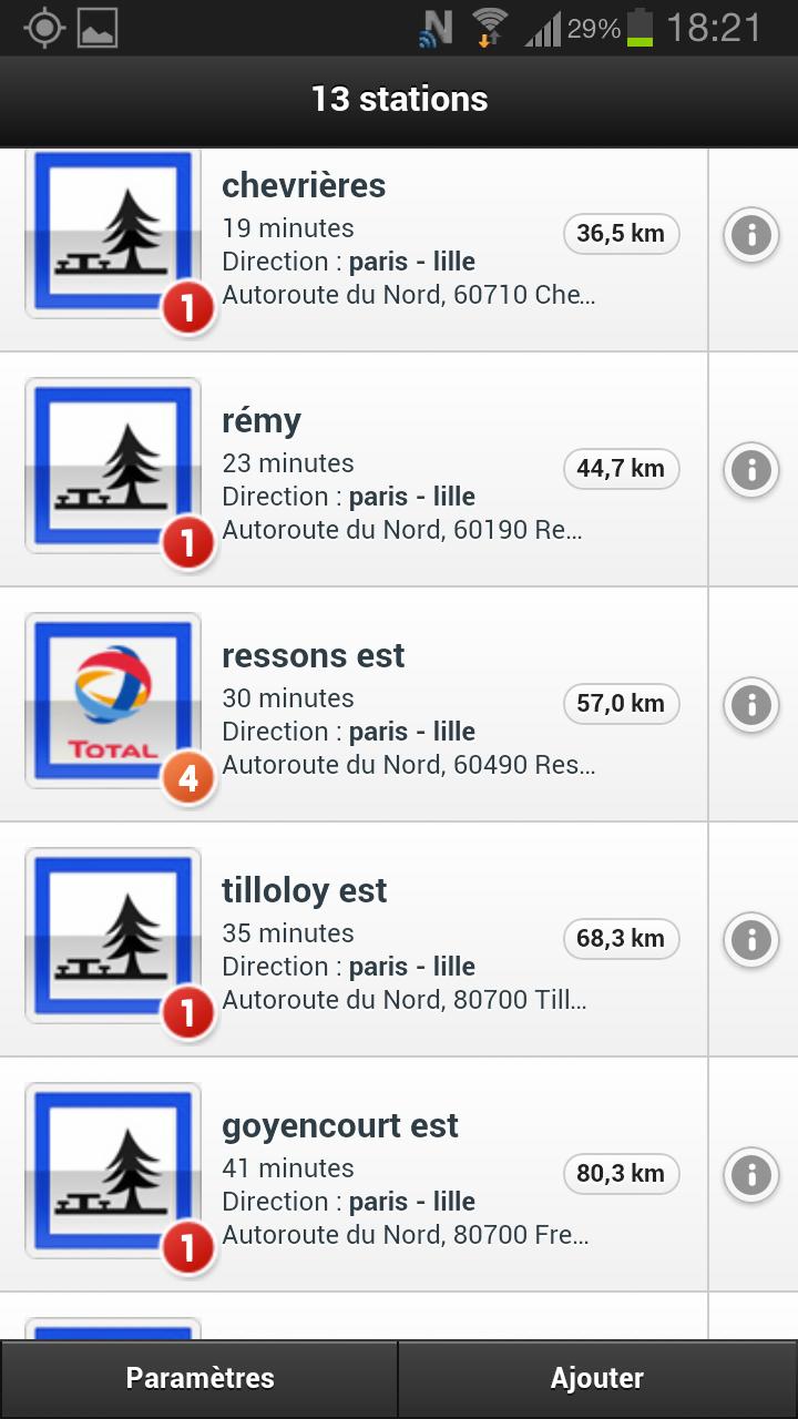 Autoroute Aires et Essence Screen 1