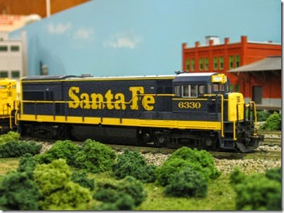 IMG_5376 Atchison, Topeka & Santa Fe U30B #6330 on the LK&R HO-Scale Layout at the WGH Show in Portland, OR on February 17, 2007