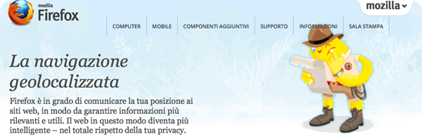 firefox geolocalizzazione