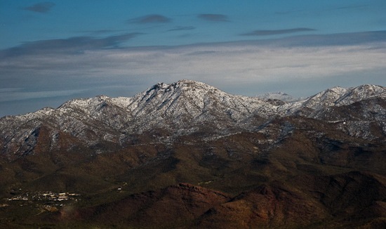 Snow on Tucson Mountains