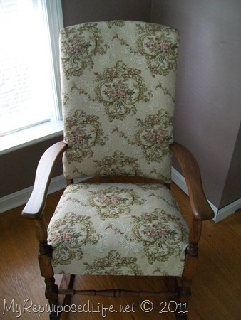 makeover on antique rocking chair