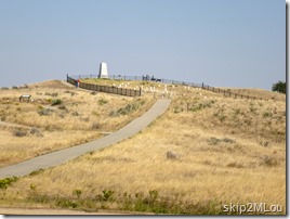 Sept 3, 2012: Last Stand Hill seen from outside the Visitor's Center