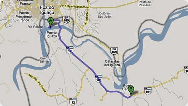 parque nacional iguazu map