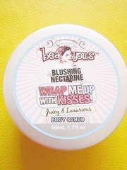 blushing nectarine wrap me up with kisses body scrub, bitsandtreats