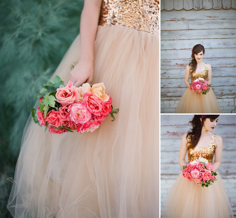 5OakandtheOwl_Gold Sequined Wedding Dress