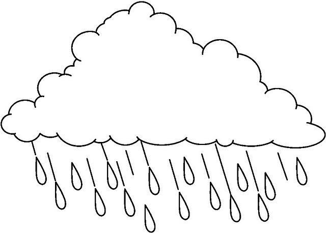 RAIN COLORING PAGES