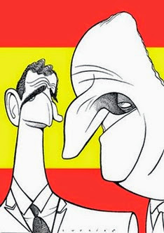 caricatura principe Felipe y rey Juan Carlos