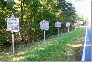 Group of markers along with McClellan's Crossing on U.S. Route 60