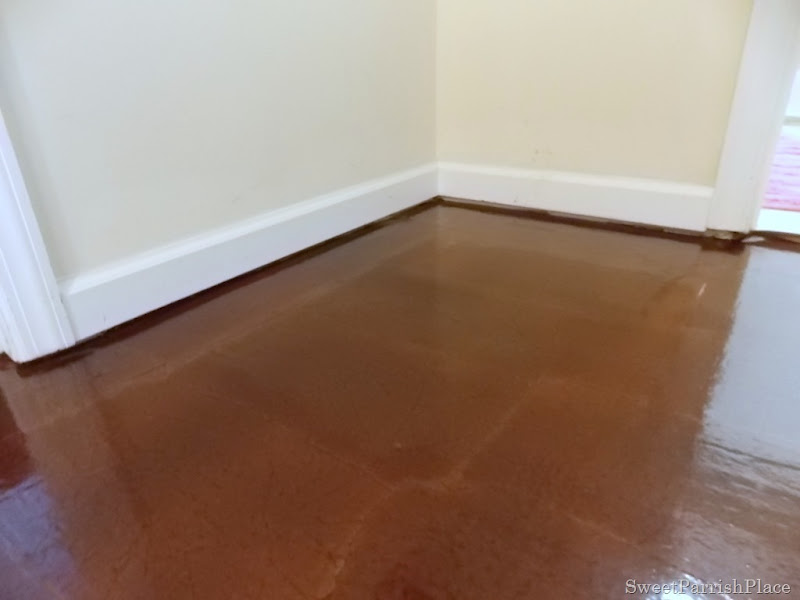 DIY brown paper floor
