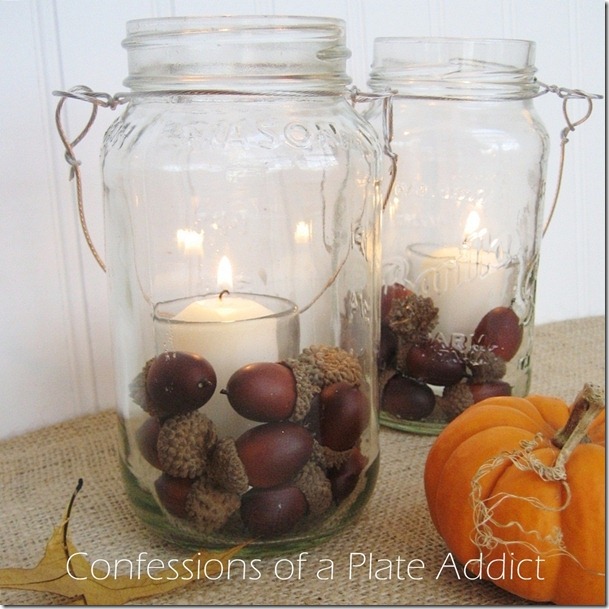 CONFESSIONS OF A PLATE ADDICT Fall Mason Jar Candles