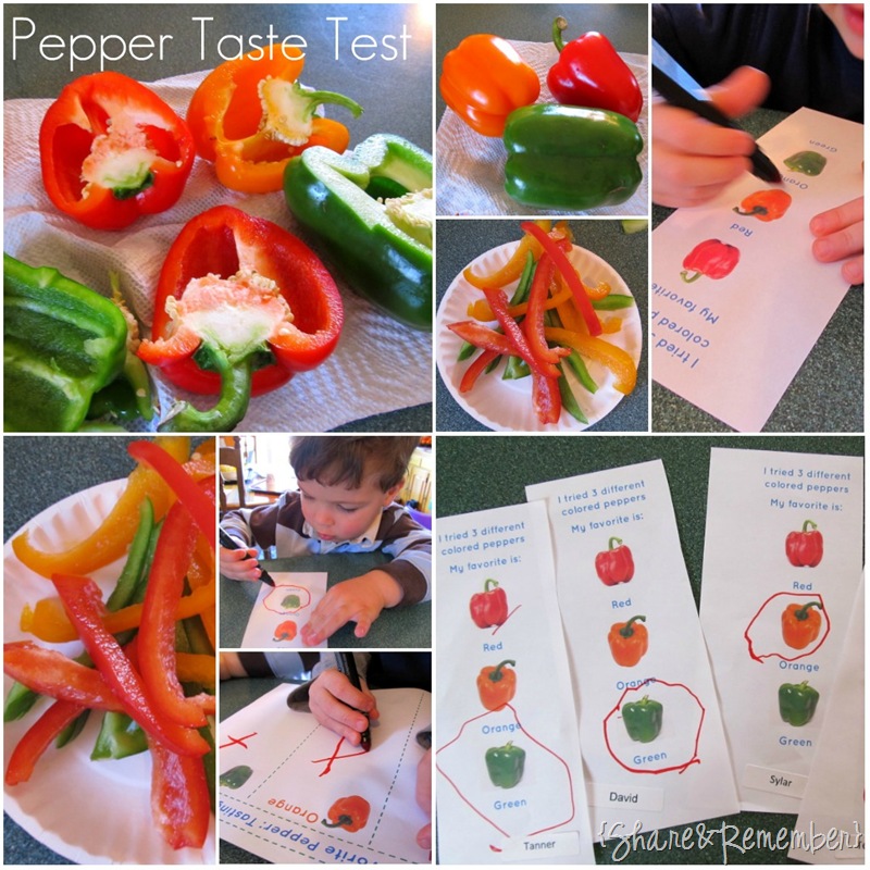 Pepper Taste Test Activity for Preschool