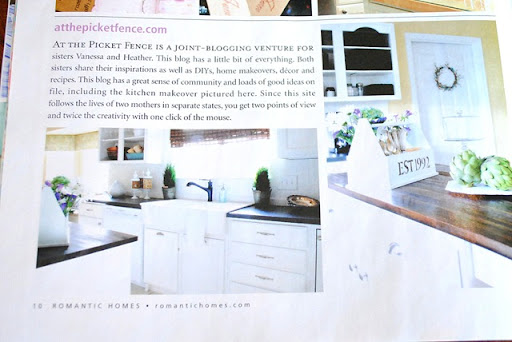 Romantic Homes Magazine Feature At The Picket Fence   Romantic Homes Magazine  Feature Thu 