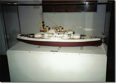 Model of the battleship Oregon at the Columbia River Maritime Museum in Astoria, Oregon in 1998