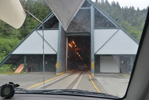 into the 2.5 mile long tunnel