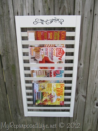 Magazine Rack from bi-fold door