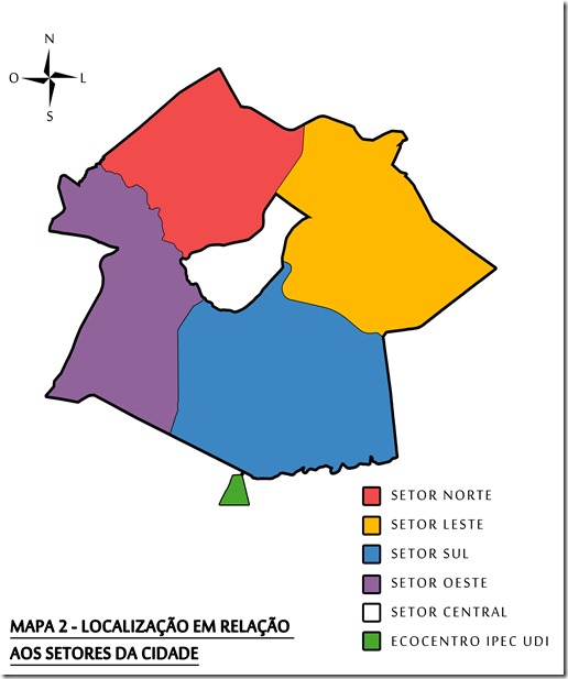 MAPA 2 - Localizao em relao aos setores da cidade